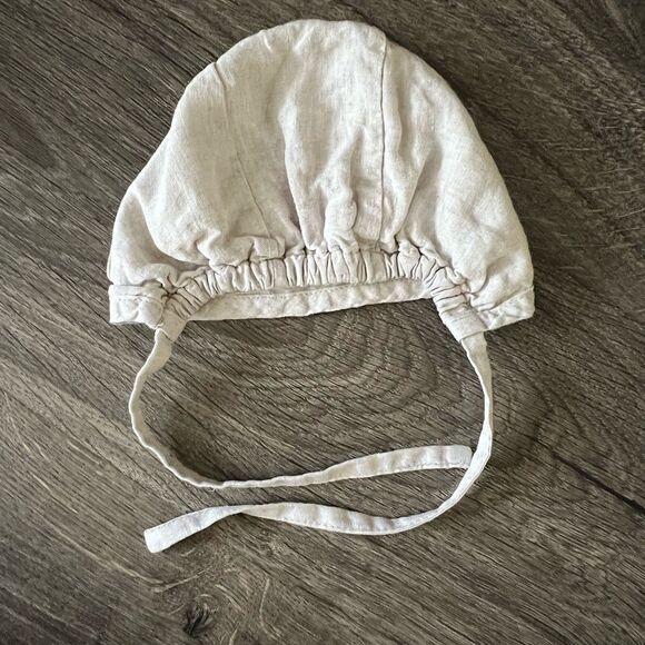 H&M Linen Bonnet NB size - Picture 3 of 5